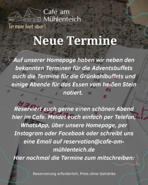 Endlich wieder neue Termine ☺️